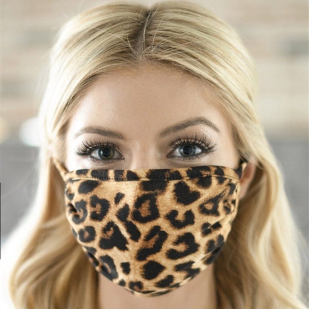 2 for $20! Leopard print face mask